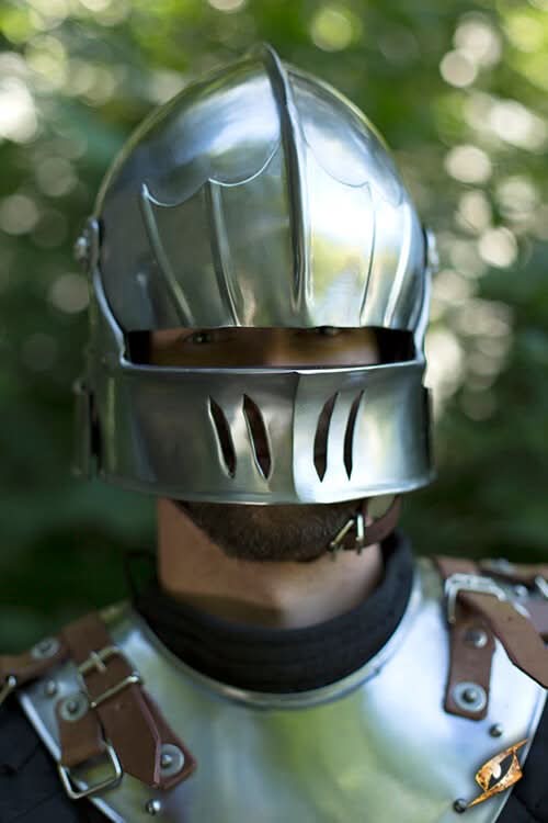Sallet – Casque articulé allemand en acier pour GN réaliste