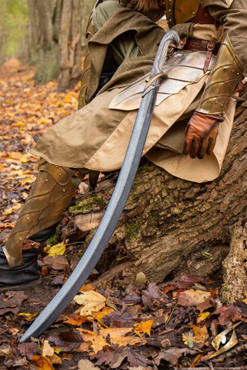 Curved Elven Sword for LARP hybrid foam / latex