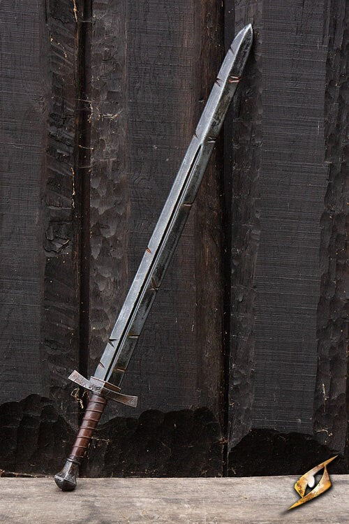 Chipped Infantryman Sword for LARP hybrid foam/latex