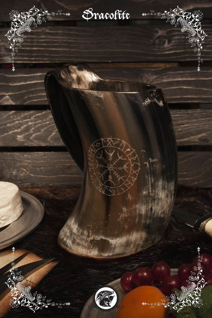 Tasse en Corne 6-8po Gravée