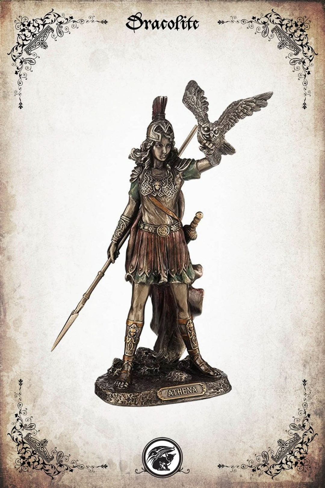Greek Goddess Athena with Owl