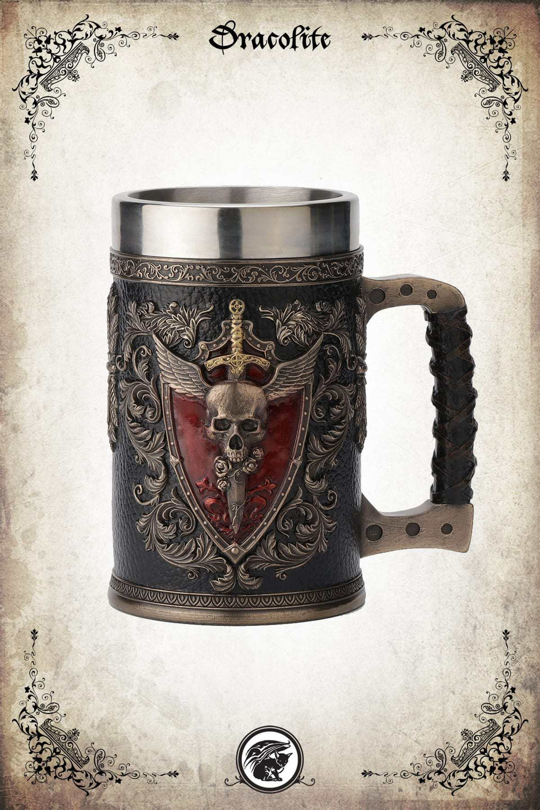 Chope de Bière Winged Skull