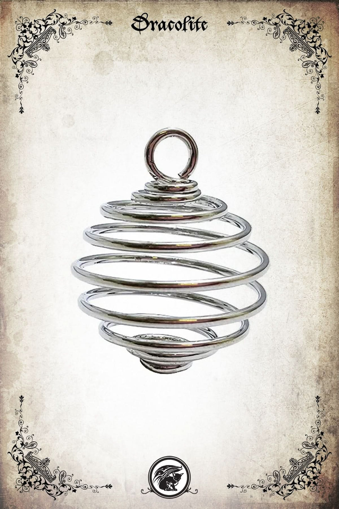 Cage spirale collier pierre