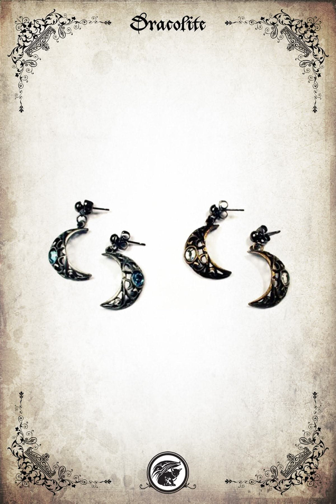 Boucles d'oreilles Lunes Celtiques
