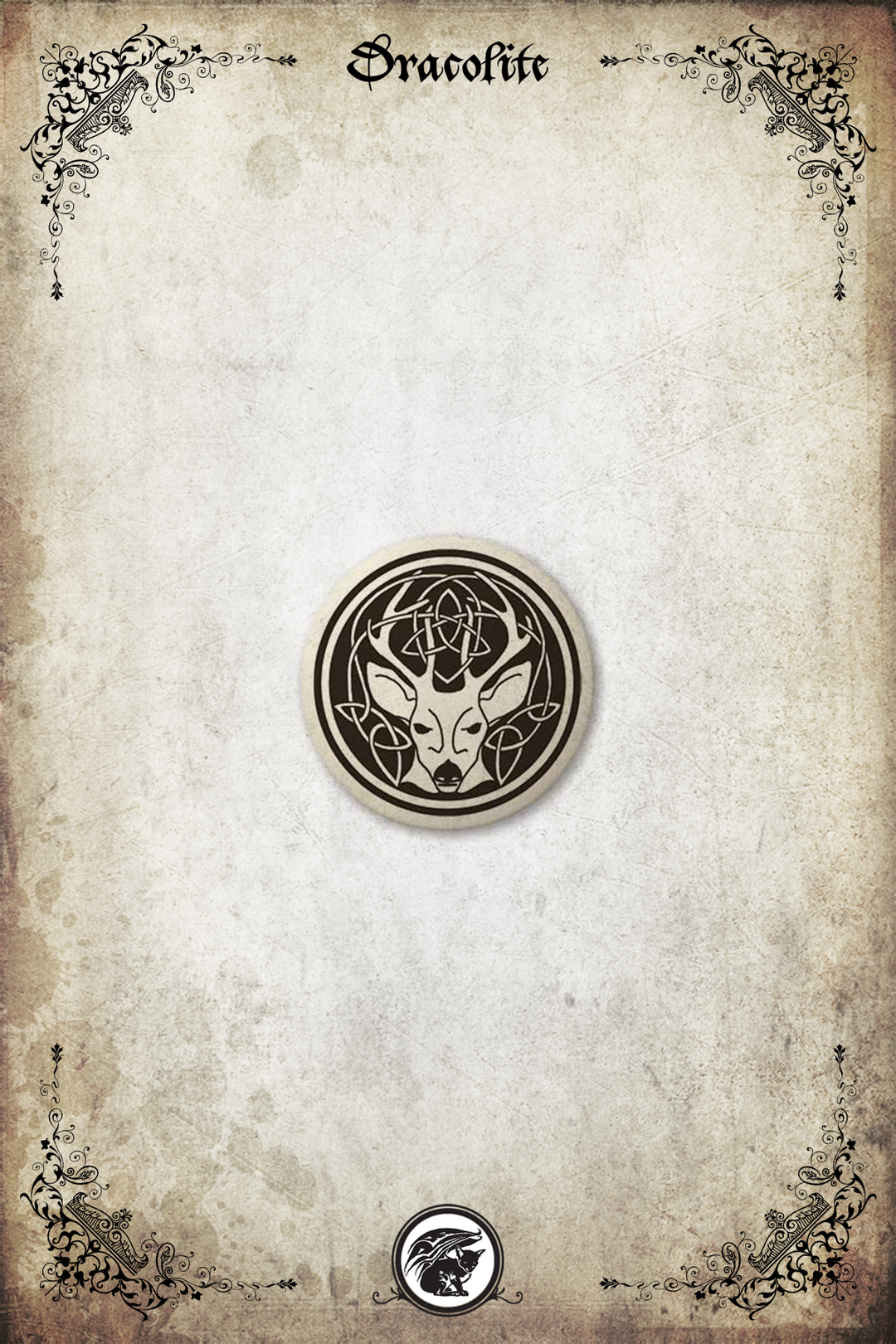 Pendentif Celtique - Cerf (rond)