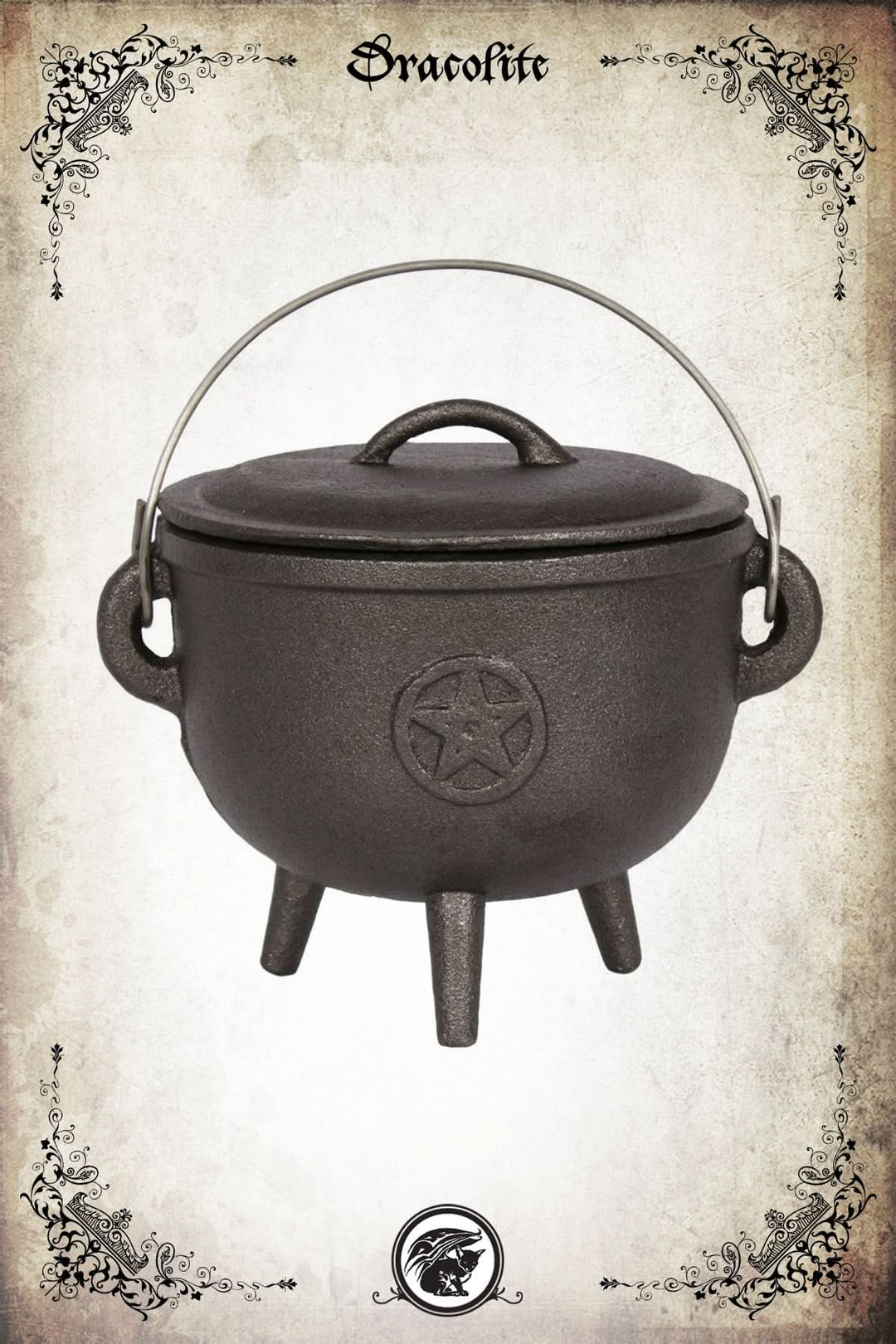 Chaudron Fonte Pentagramme 15cm