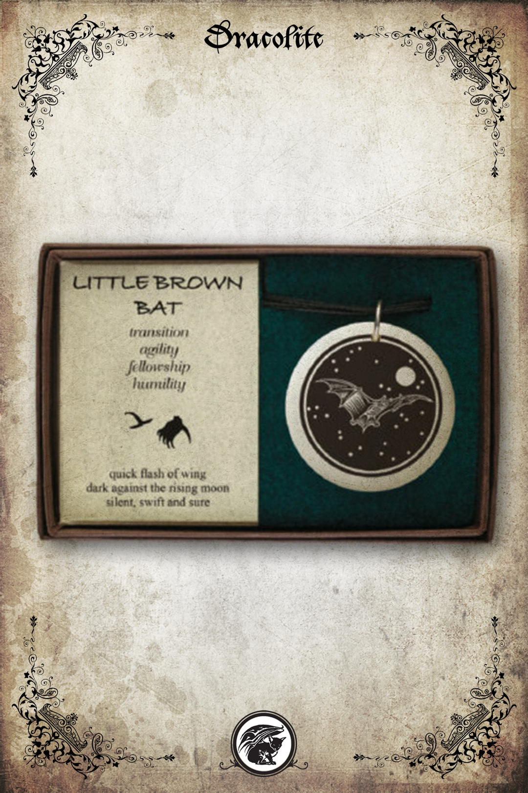 Pendentif Animal - Petite Chauve-Souris Brune