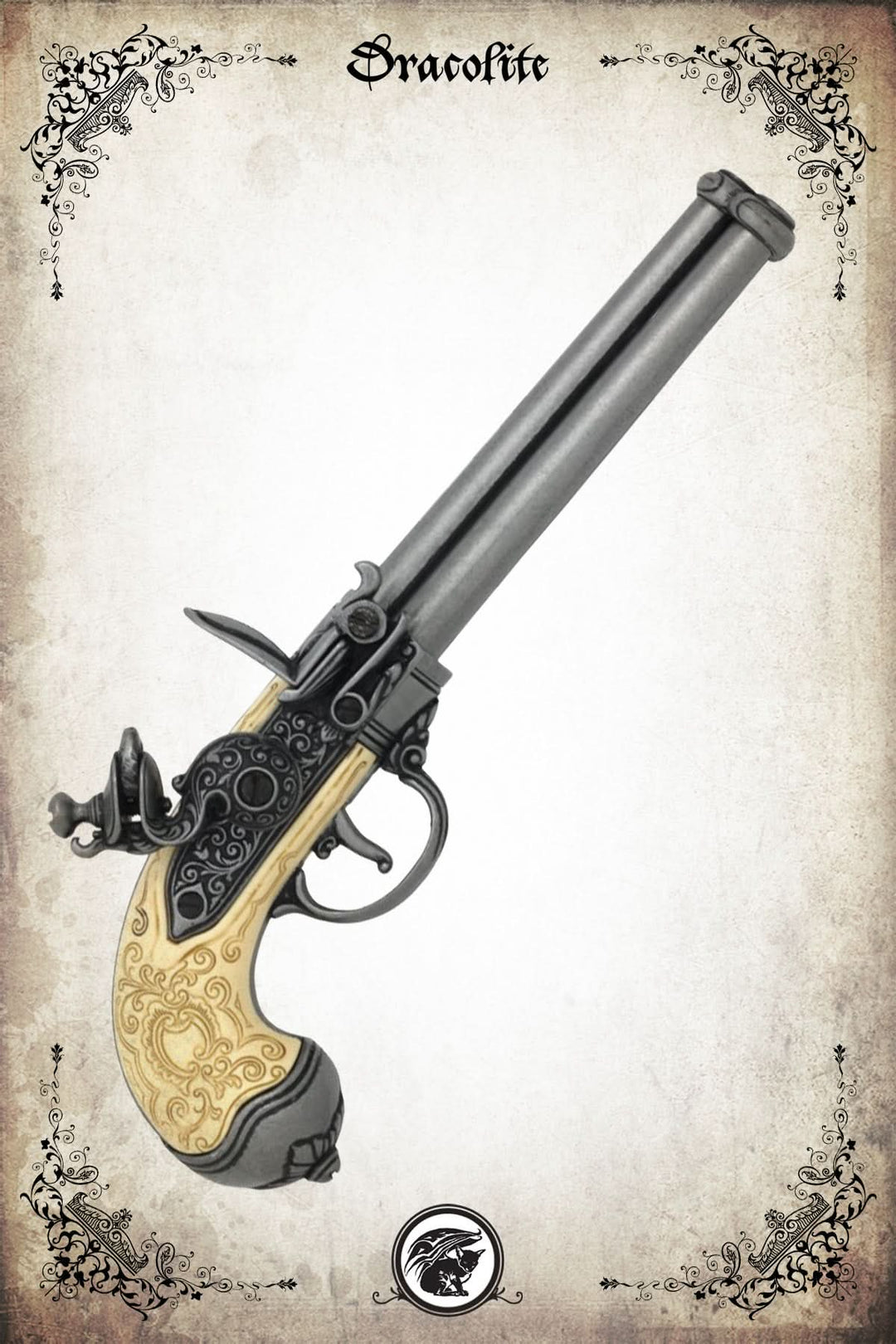 Italian Flintlock Pistol with Three Revolving Barrels