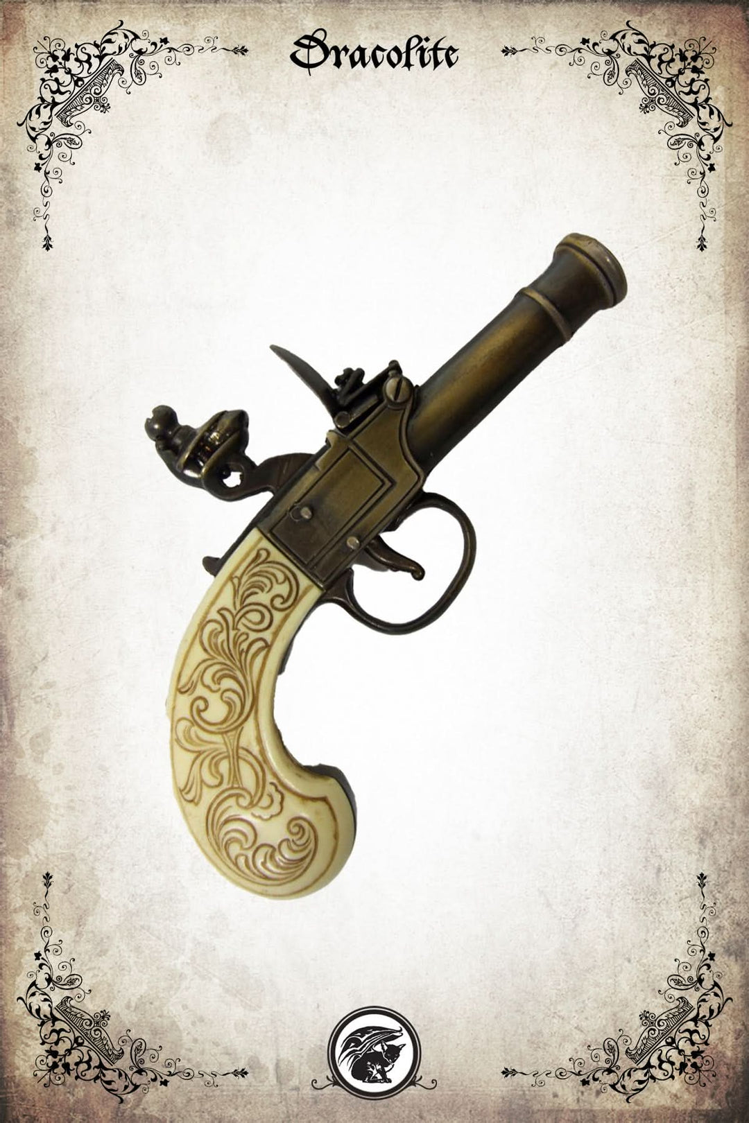 English miniature pistol, 18th century ''Ladies flint''