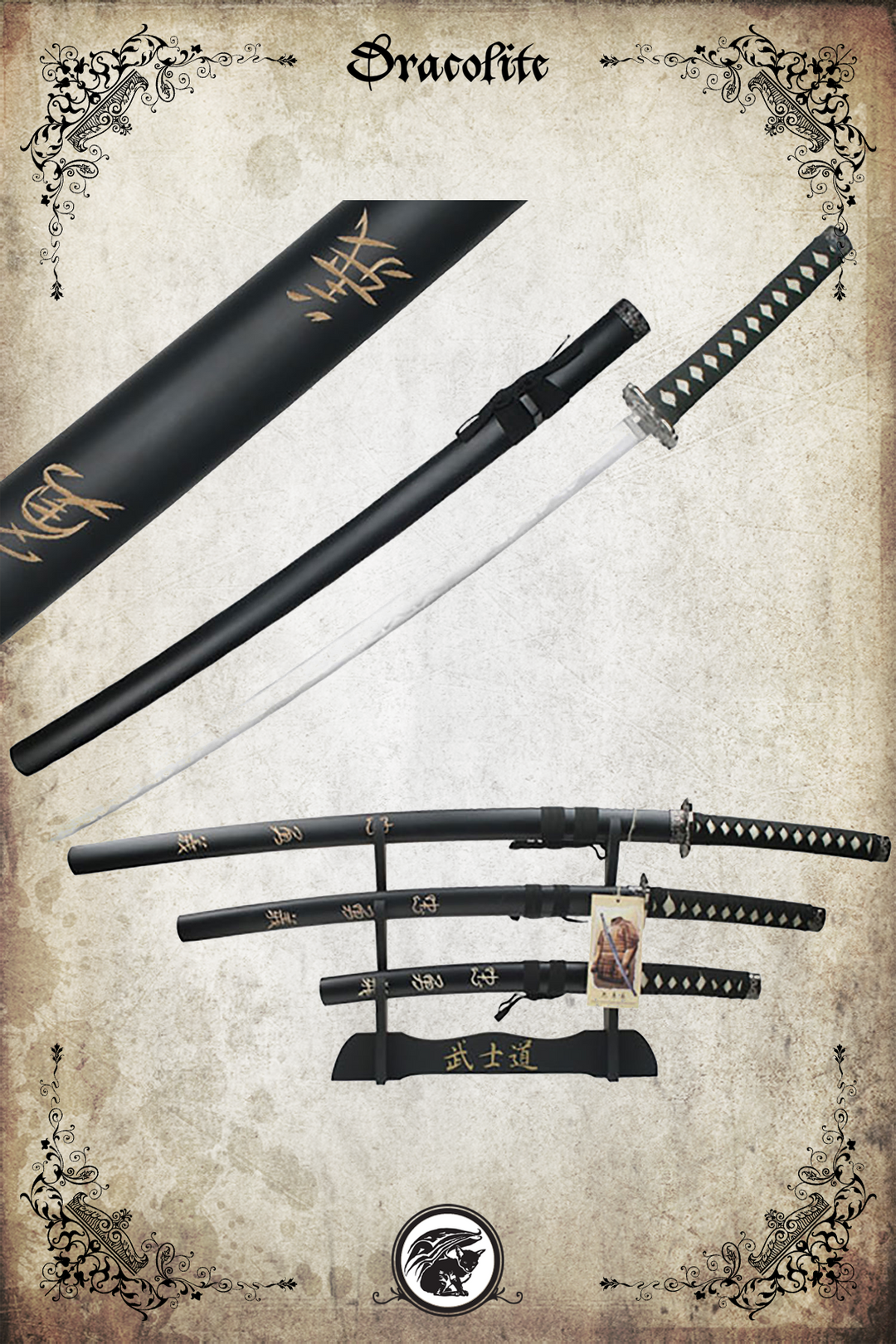 Ensemble Katana Wakzashi Tanto