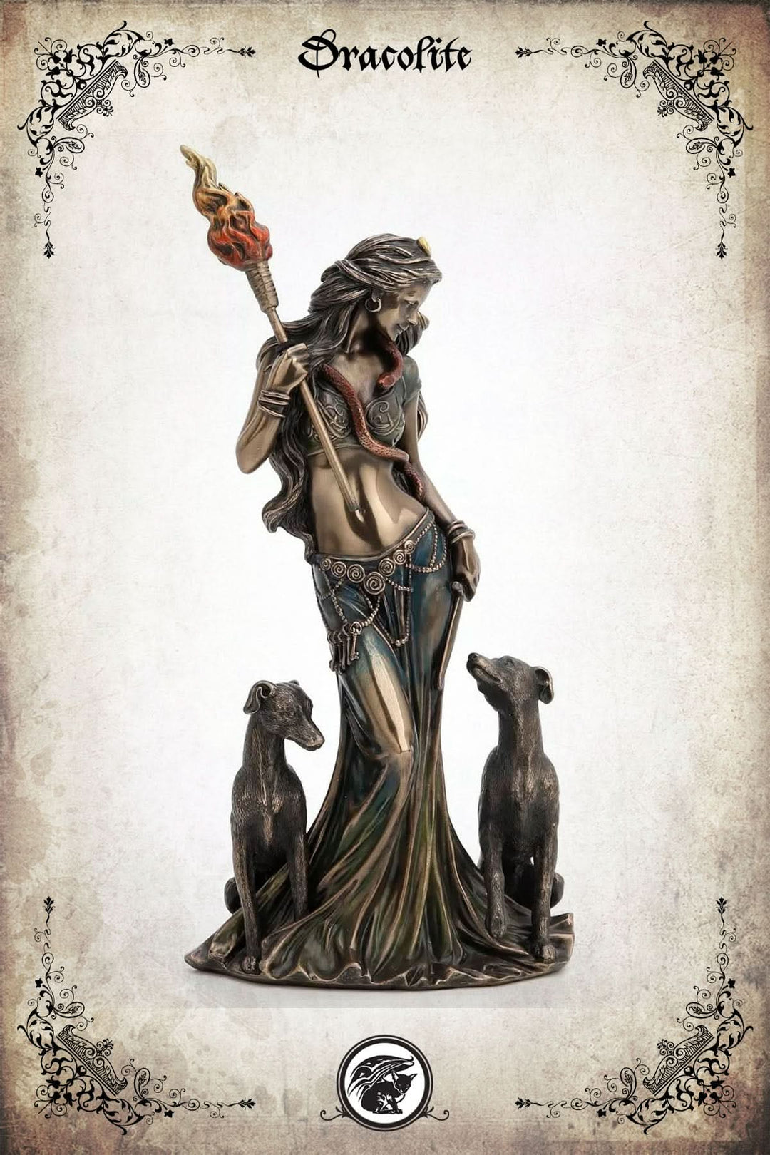 Hecate - Déesse de la Magie avec Chiens de Chasse