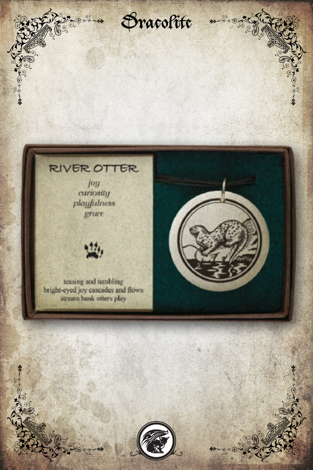 Pendentif animal - Loutre de Rivière