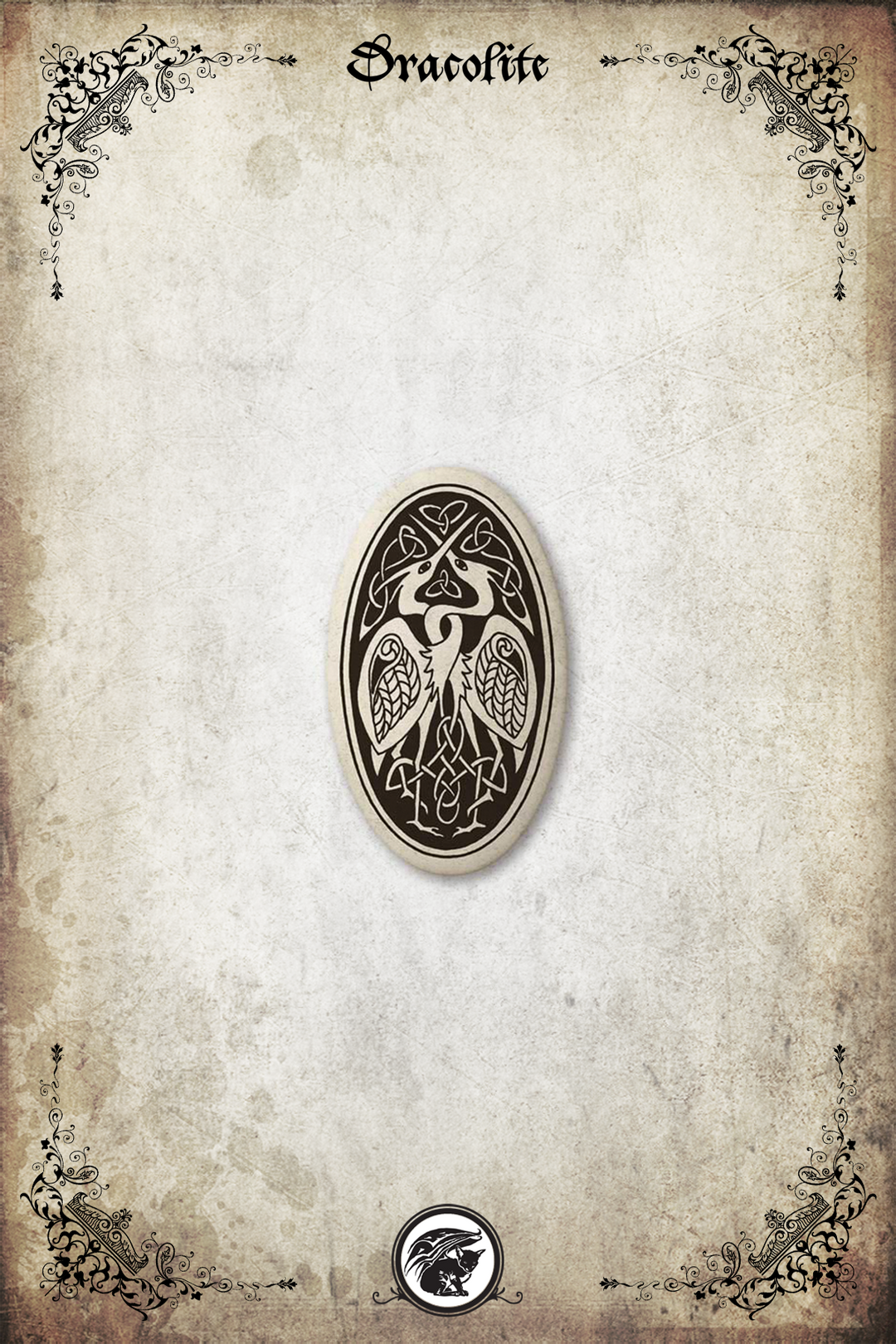 Pendentif Celtique - Oiseau (oval)