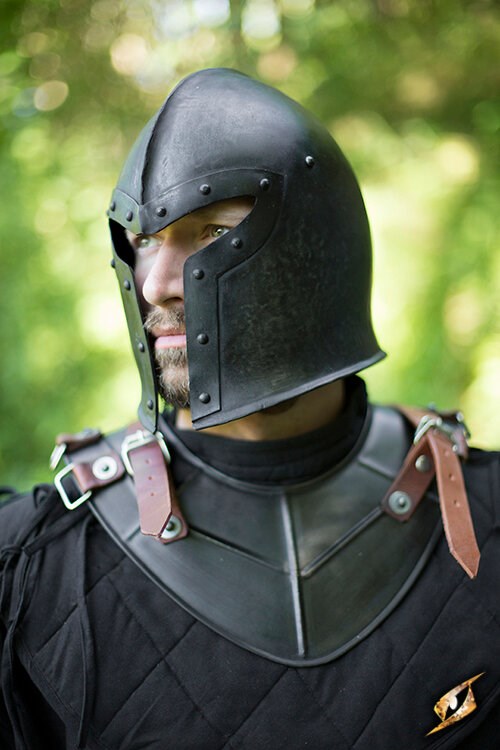 Barbute – Casque italien avec visière en Y pour GN ou reconstitution