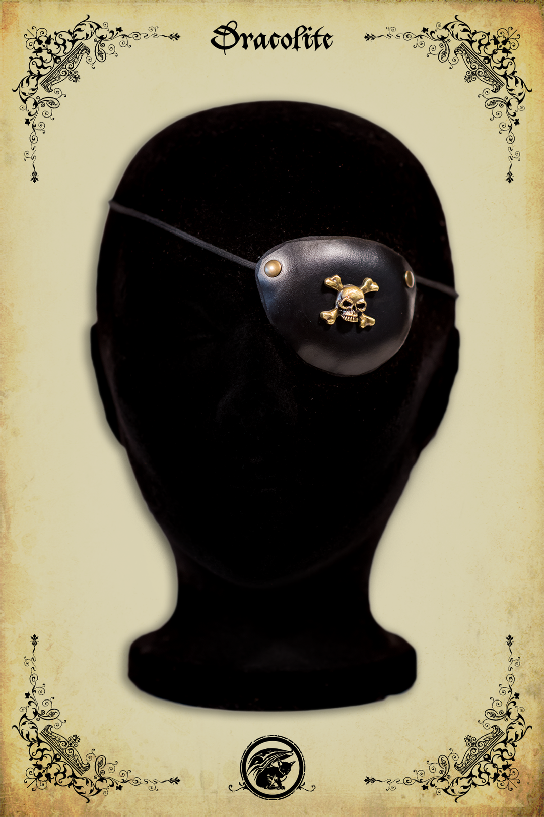 Cache-oeil avec motifs variés - Tête de mort, effet bois, alchimiste et rune