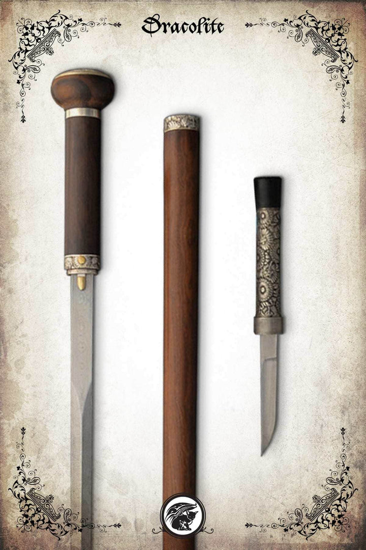 Taiji dagger cane (Damascus)