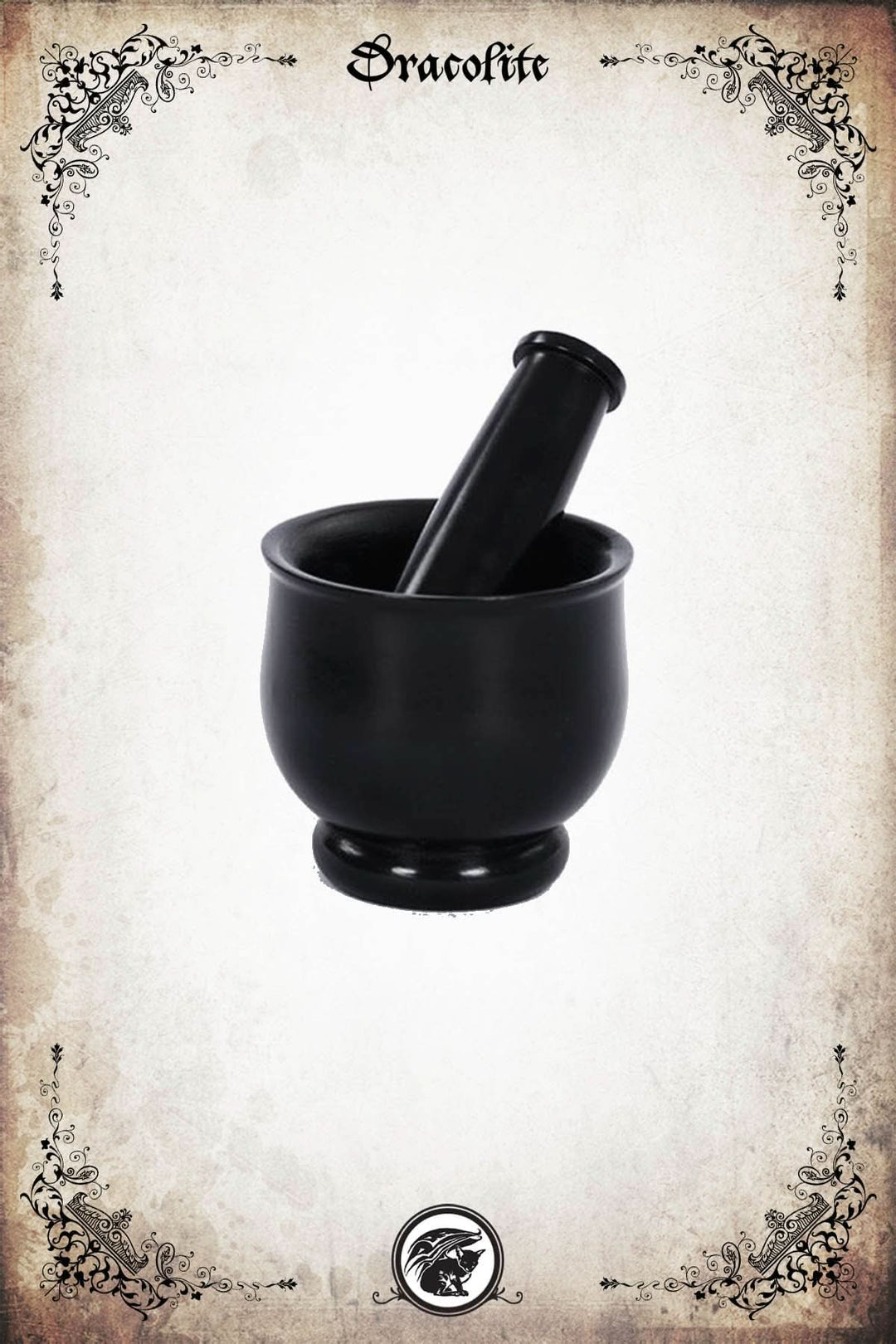 4"x4" Black Soapstone Mortar and Pestle for Herbalism and Aromatherapy