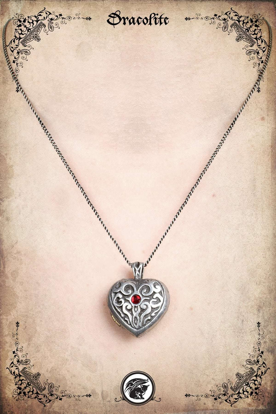 Pendentif Locket Cœur Celtique