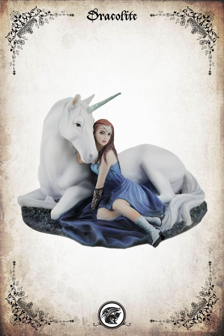 Unicorn and Blue Moon Fairy by Anne Stokes