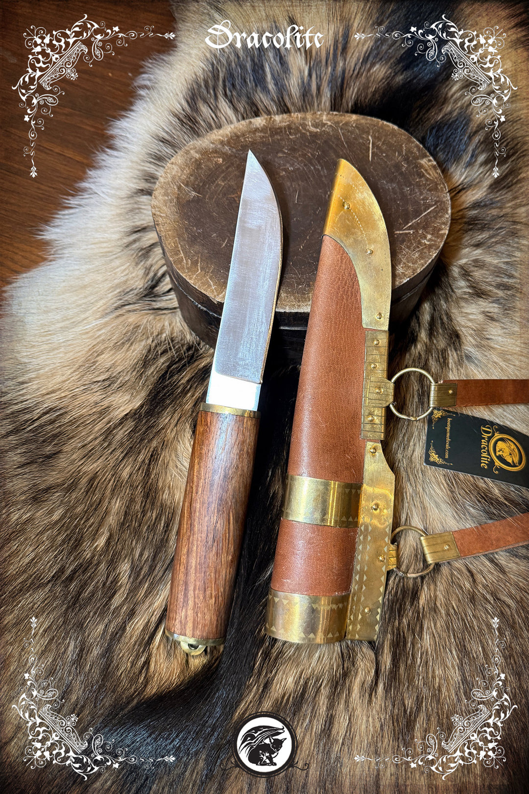 Couteau Viking forgé - Manche Bois