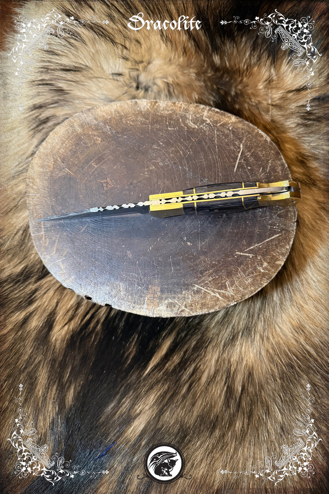 Couteau pliant de poche – lame acier damas