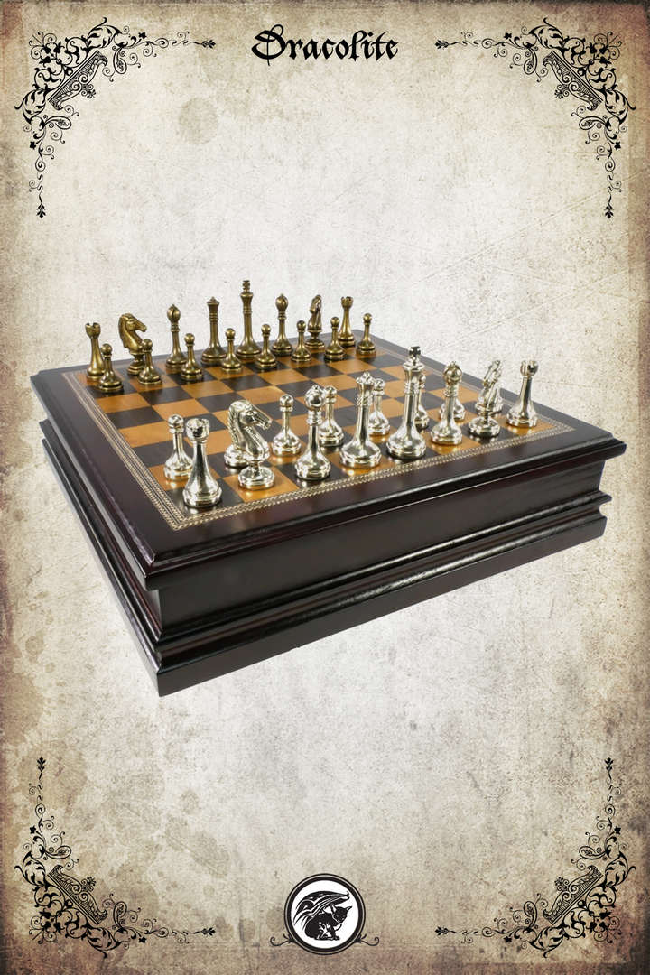 Chess set metal pieces