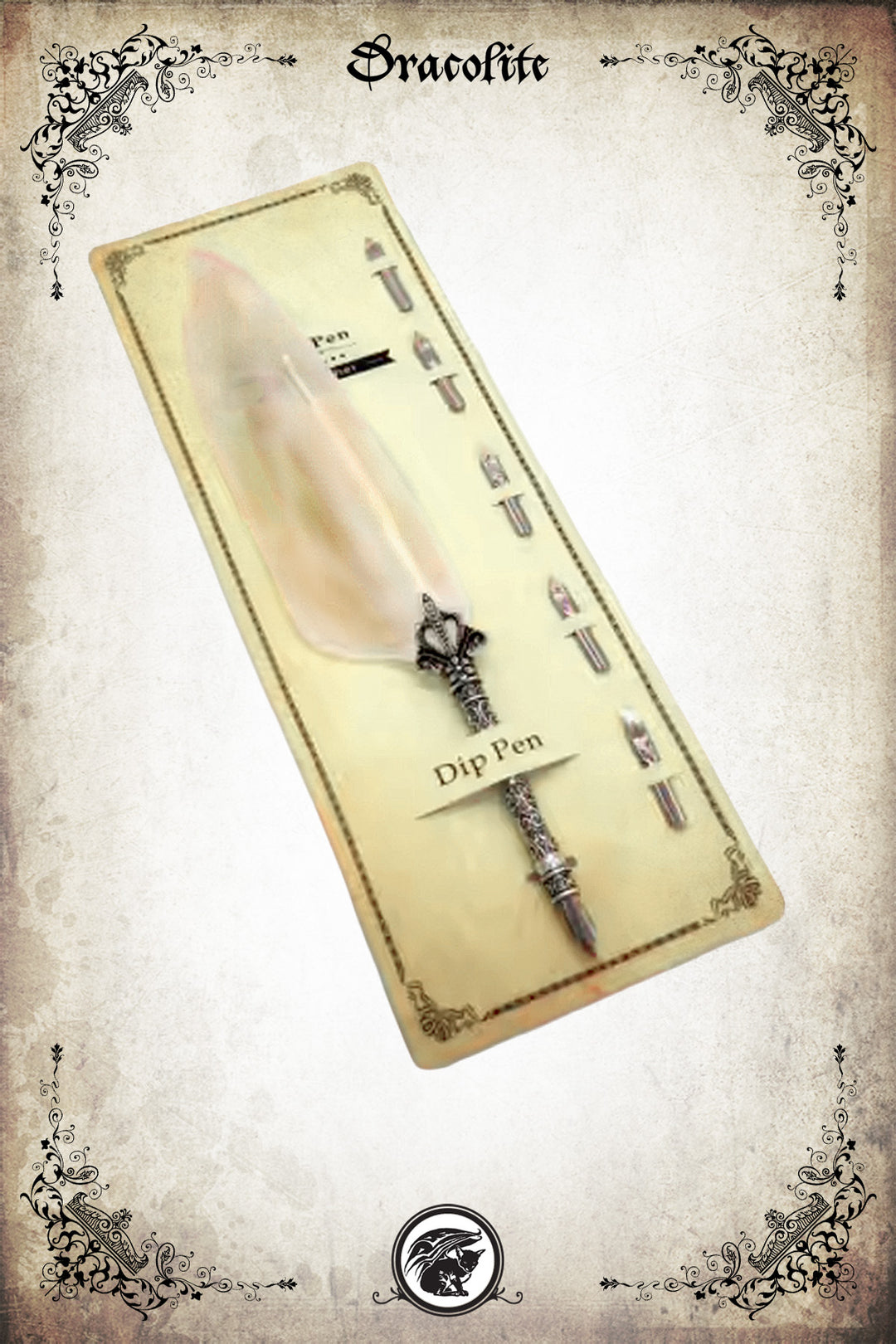 Ensemble de Calligraphie plume et 6 pointes