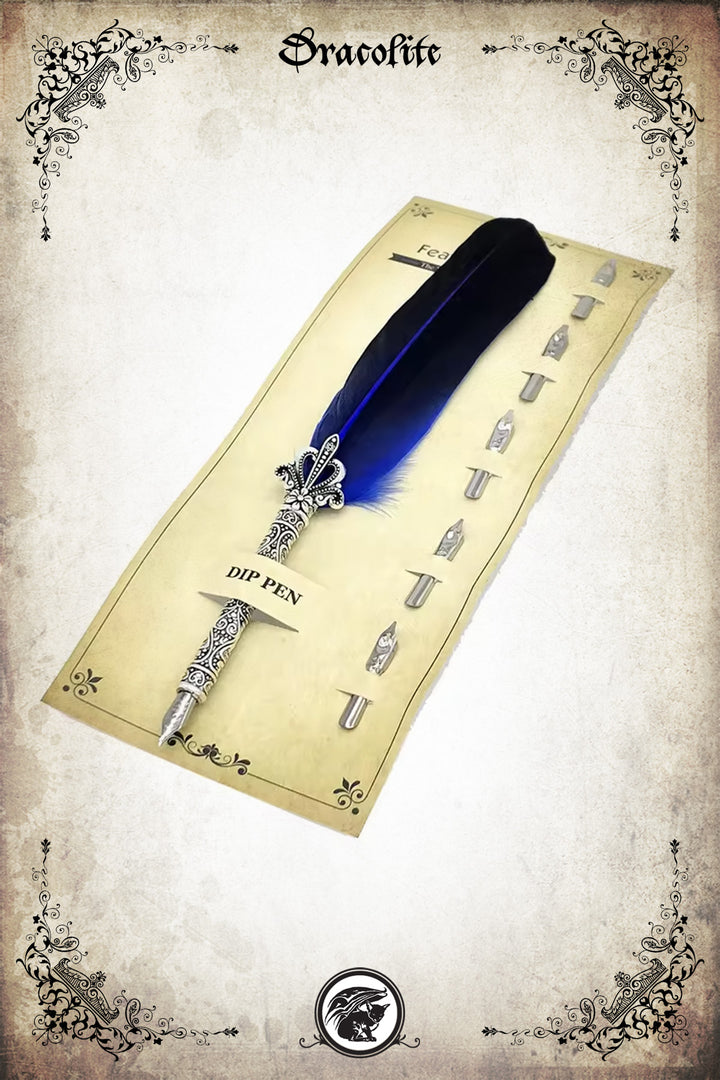 Ensemble de Calligraphie plume et 6 pointes