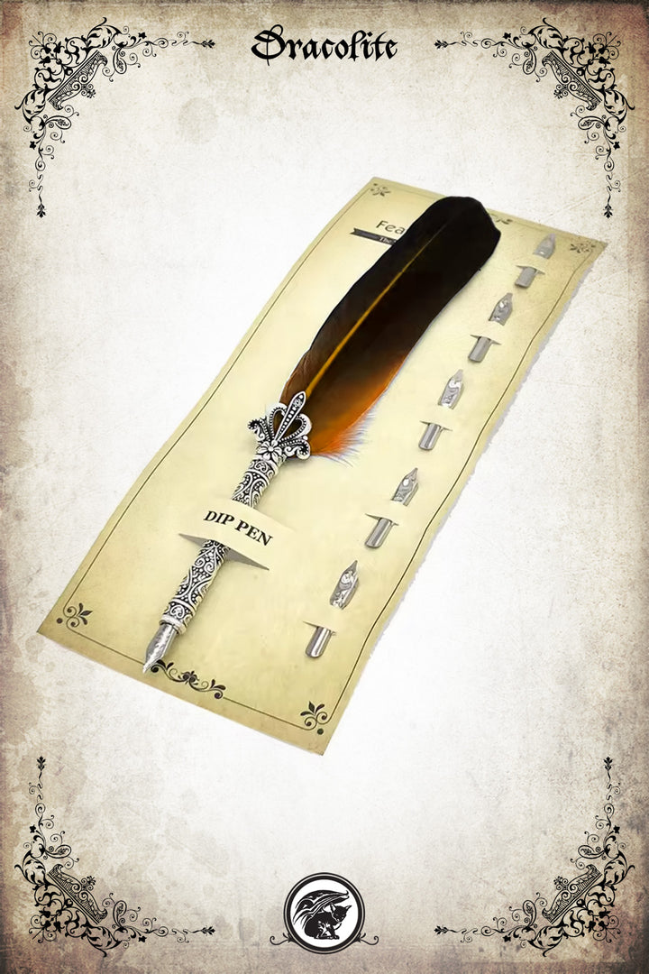 Ensemble de Calligraphie plume et 6 pointes