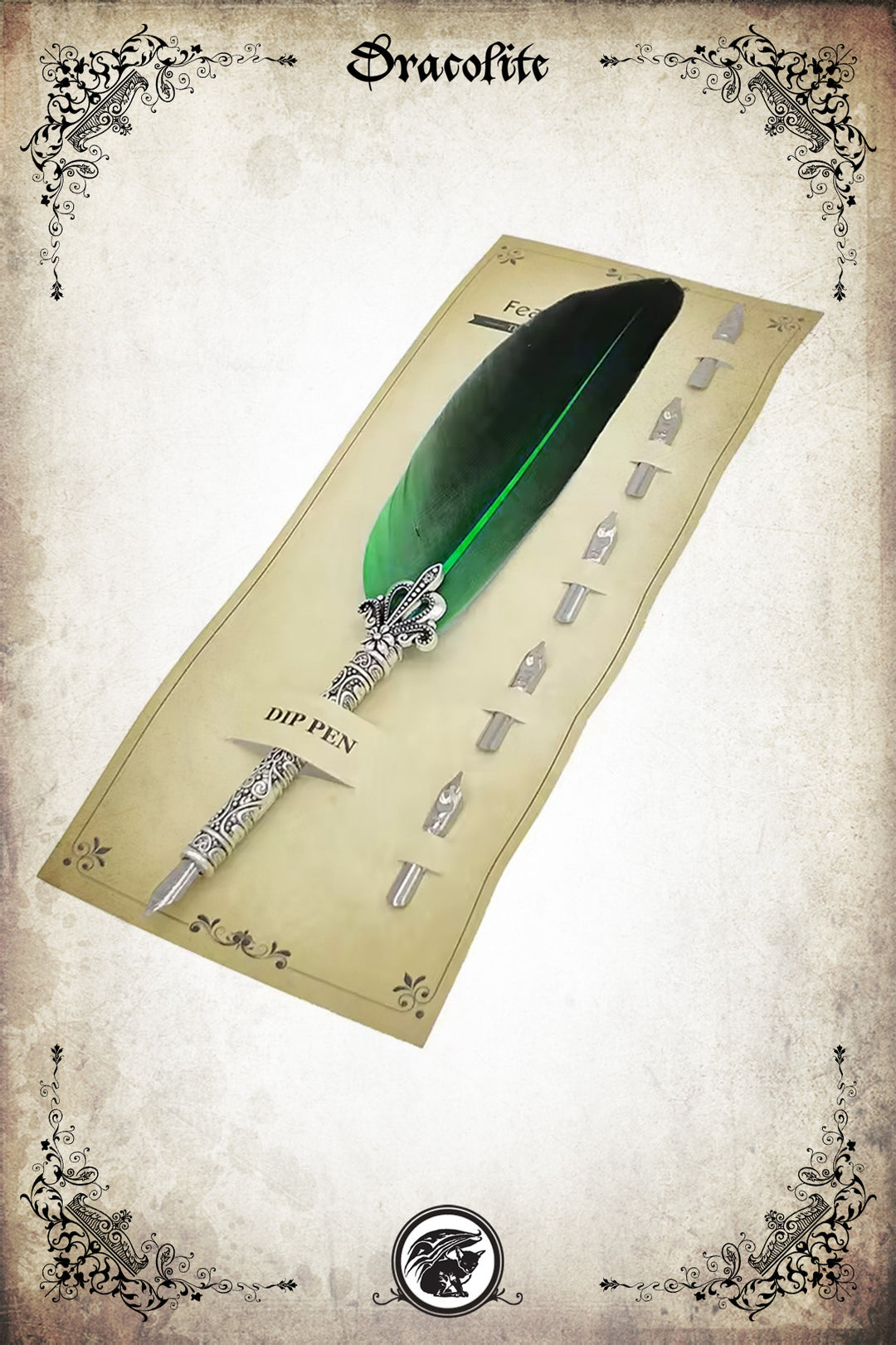 Ensemble de Calligraphie plume et 6 pointes