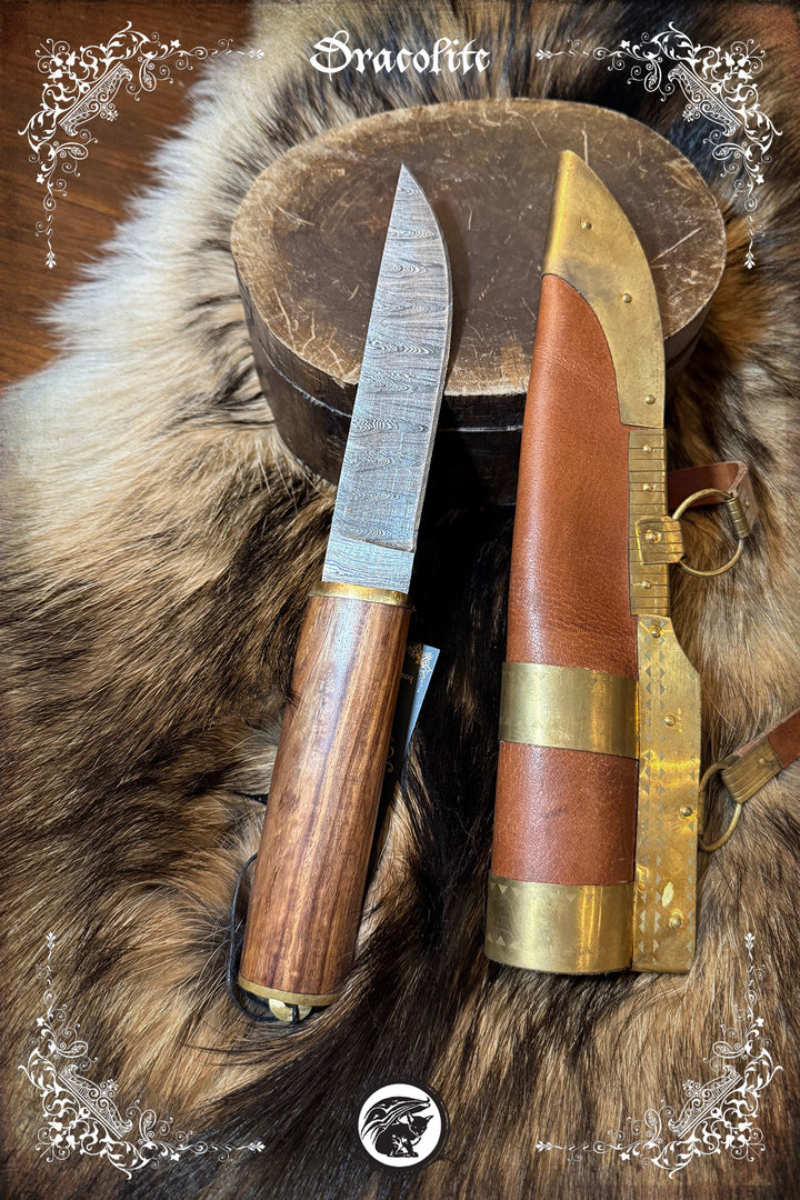 Couteau Viking forgé - Manche Bois