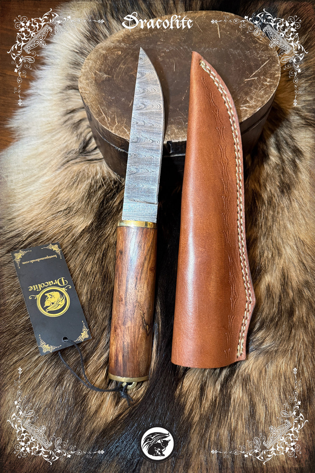 Couteau Viking forgé - Manche Bois