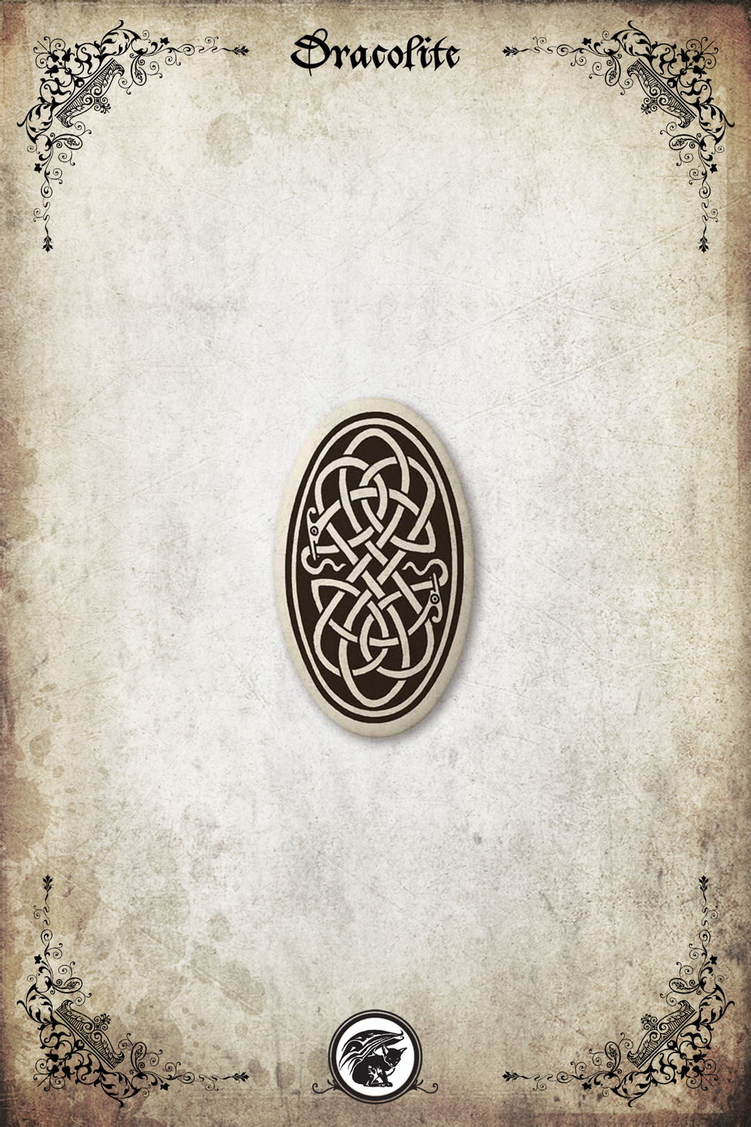 Celtic Pendant - Serpent (oval)